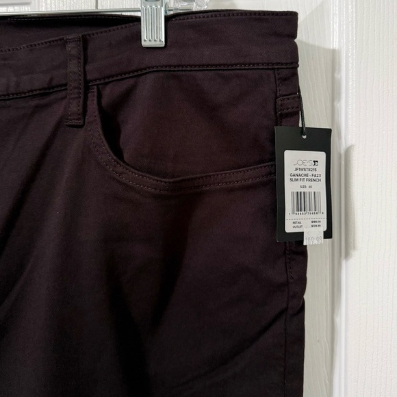 Joe’s Jeans NWT Men’s Slim Fit French Terry Jeans Chocolate Brown size 40 x 32 - Picture 8 of 12